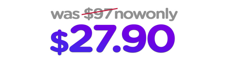 Was $97, now only $27.90